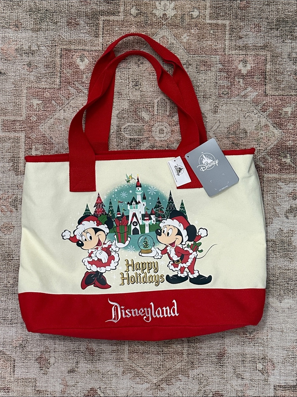 NWTs Disneyland Christmas Canvas Tote Nag